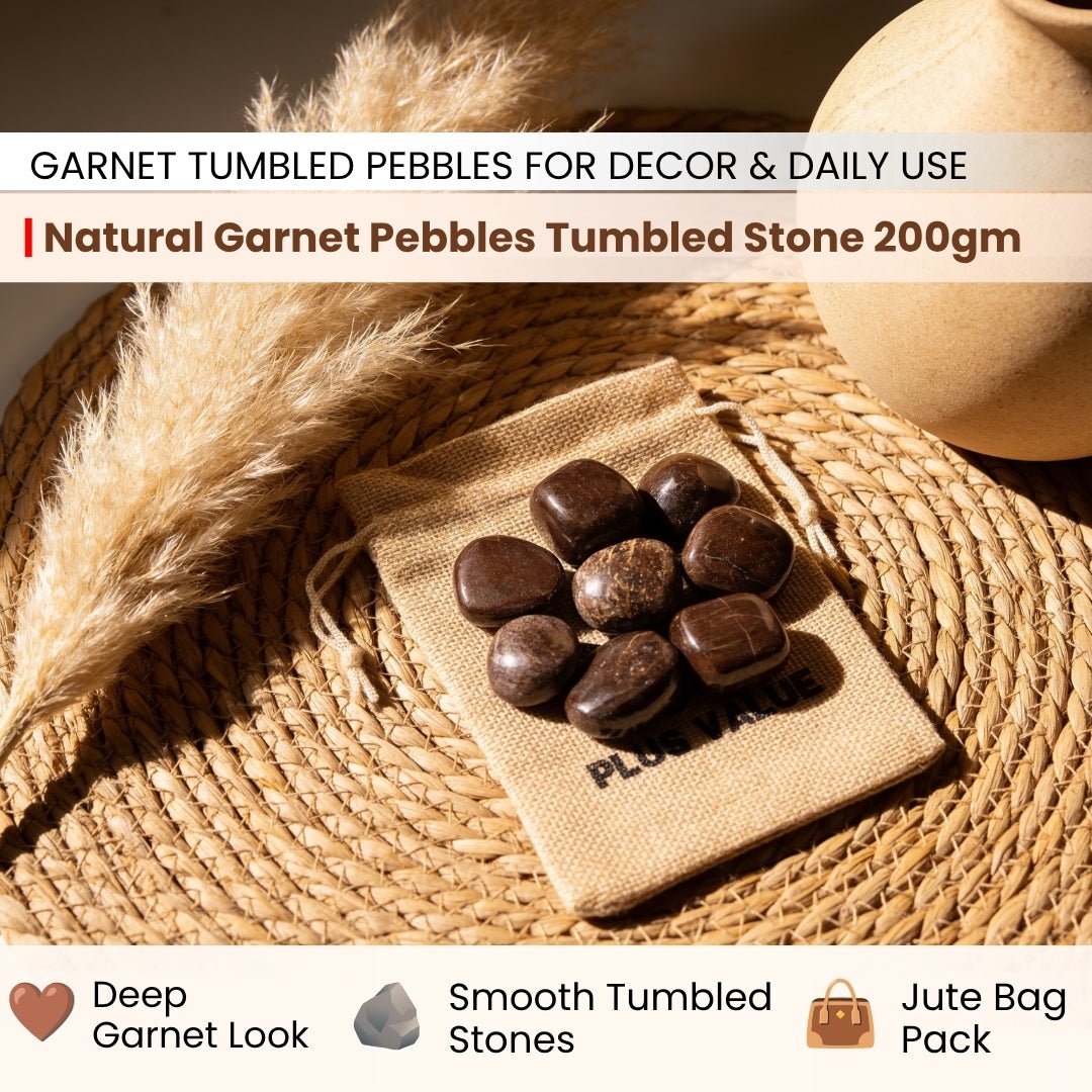Garnet Tumbled Stone Pebbles - Energizing & Regenerating Stone - plusvalueindia