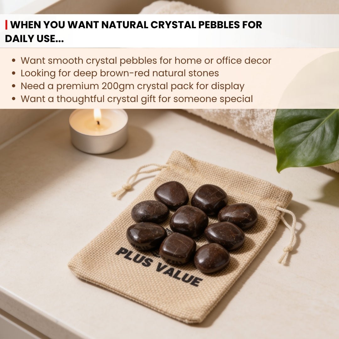 Garnet Tumbled Stone Pebbles - Energizing & Regenerating Stone - plusvalueindia