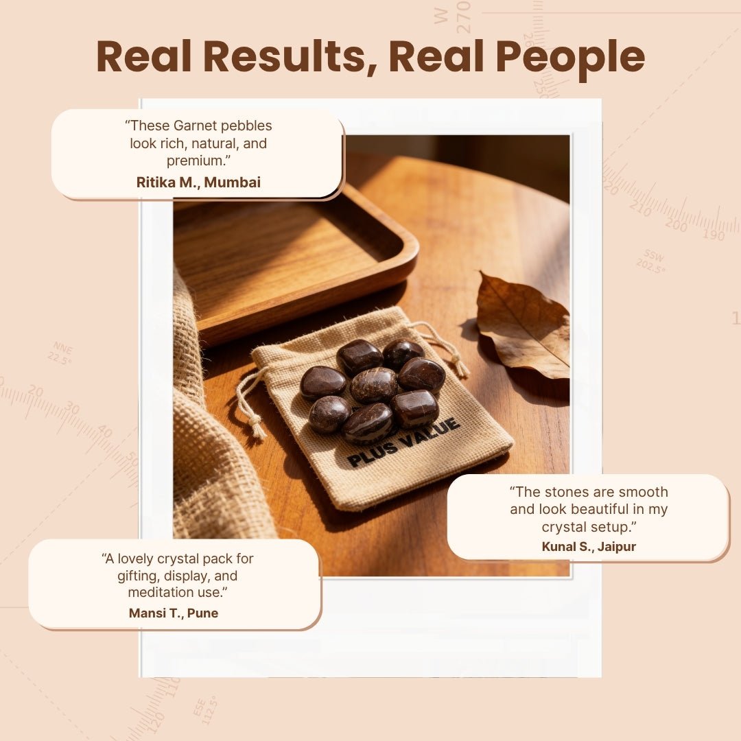 Garnet Tumbled Stone Pebbles - Energizing & Regenerating Stone - plusvalueindia