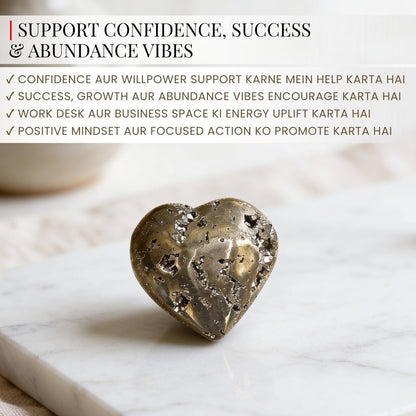 Natural Golden Peru Pyrite Heart Attracting Money & Wealth & Business Luck - plusvalueindia