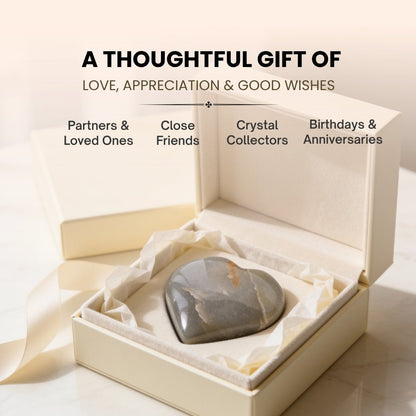 Natural translucent green glow and internal fibrous inclusions visible in Green Aventurine heart