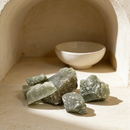 Natural Green Aventurine Rough Rock Stone Chunks 950grams [Health + Wealth] - plusvalueindia