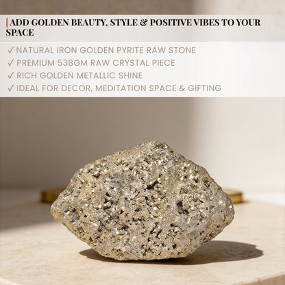 natural pyrite crystal, made in India