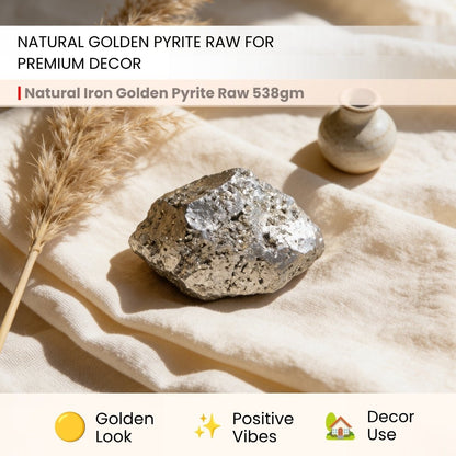 Peru Pyrite Stone Raw Crystal Cluster Rough Geode, crystal for home and office