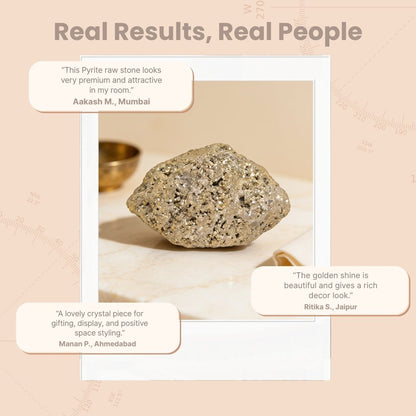 Peru Pyrite Stone Raw Crystal Cluster Rough Geode for home office and gifting