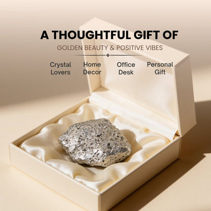 Peru Pyrite Stone Raw Crystal Cluster Rough Geode, product view 1