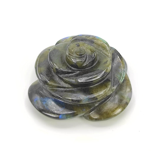 natural labradorite flower stone healing reiki crystal