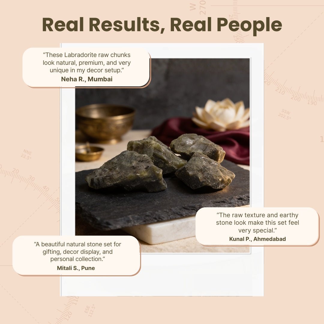 Natural Labradorite Rock Stone Chunk for pooja ghar and home decor