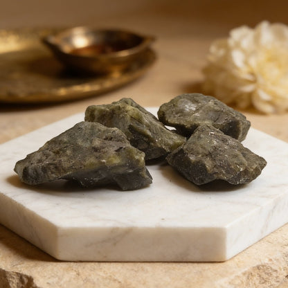 Natural Labradorite Rock Stone Chunk for transformation & intuition