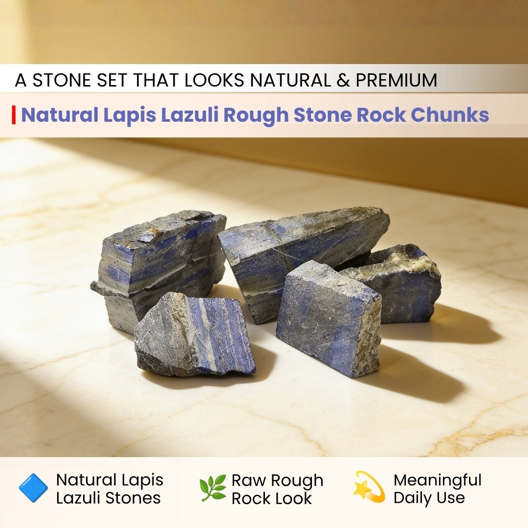 Natural Lapis Lazuli Rough Stone Rock Chunks - plusvalueindia