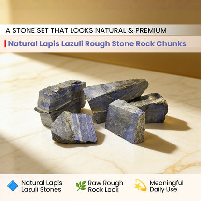 Natural Lapis Lazuli Rough Stone Rock Chunks - plusvalueindia