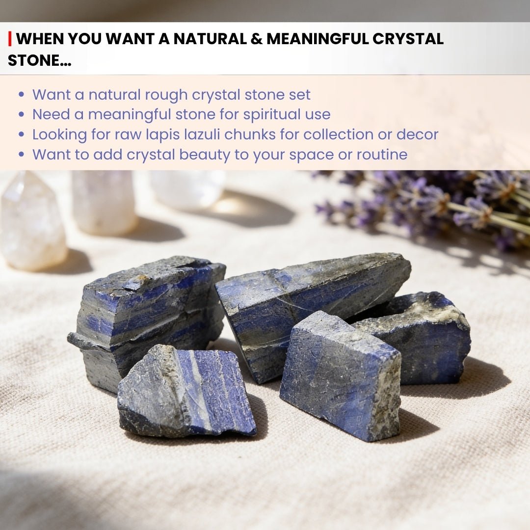 Natural Lapis Lazuli Rough Stone Rock Chunks - plusvalueindia
