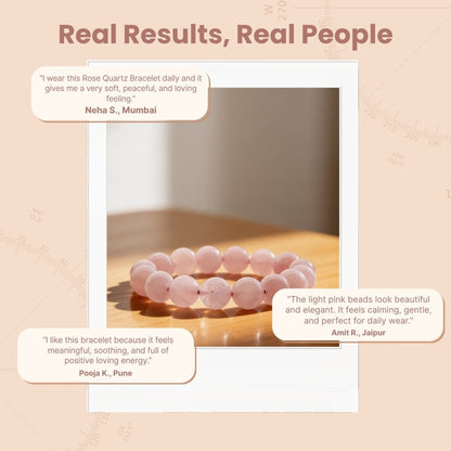Natural Pink Rose Quartz Bracelet To Attract Love, Relationship & Marriage - plusvalueindia