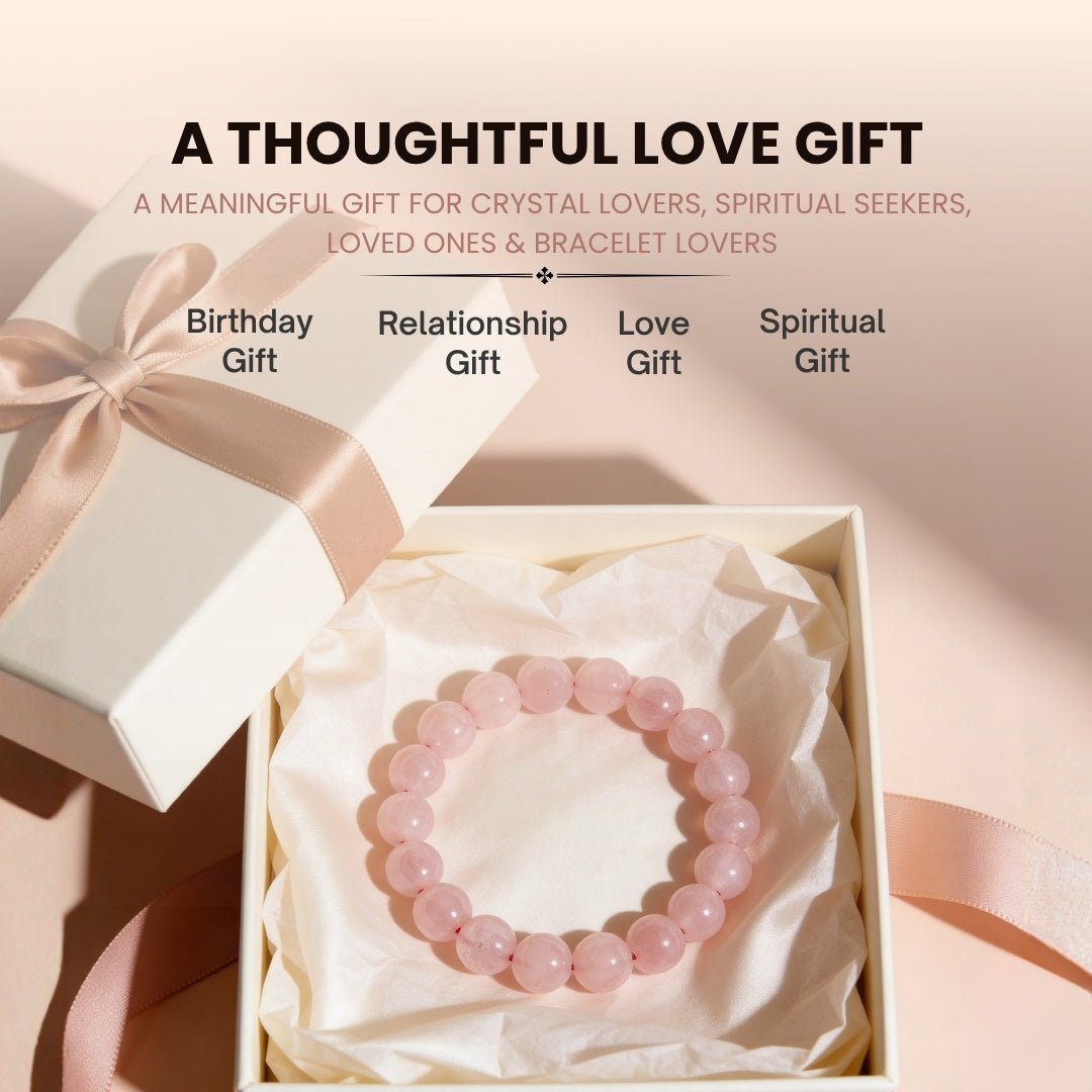 Natural Pink Rose Quartz Bracelet To Attract Love, Relationship & Marriage - plusvalueindia