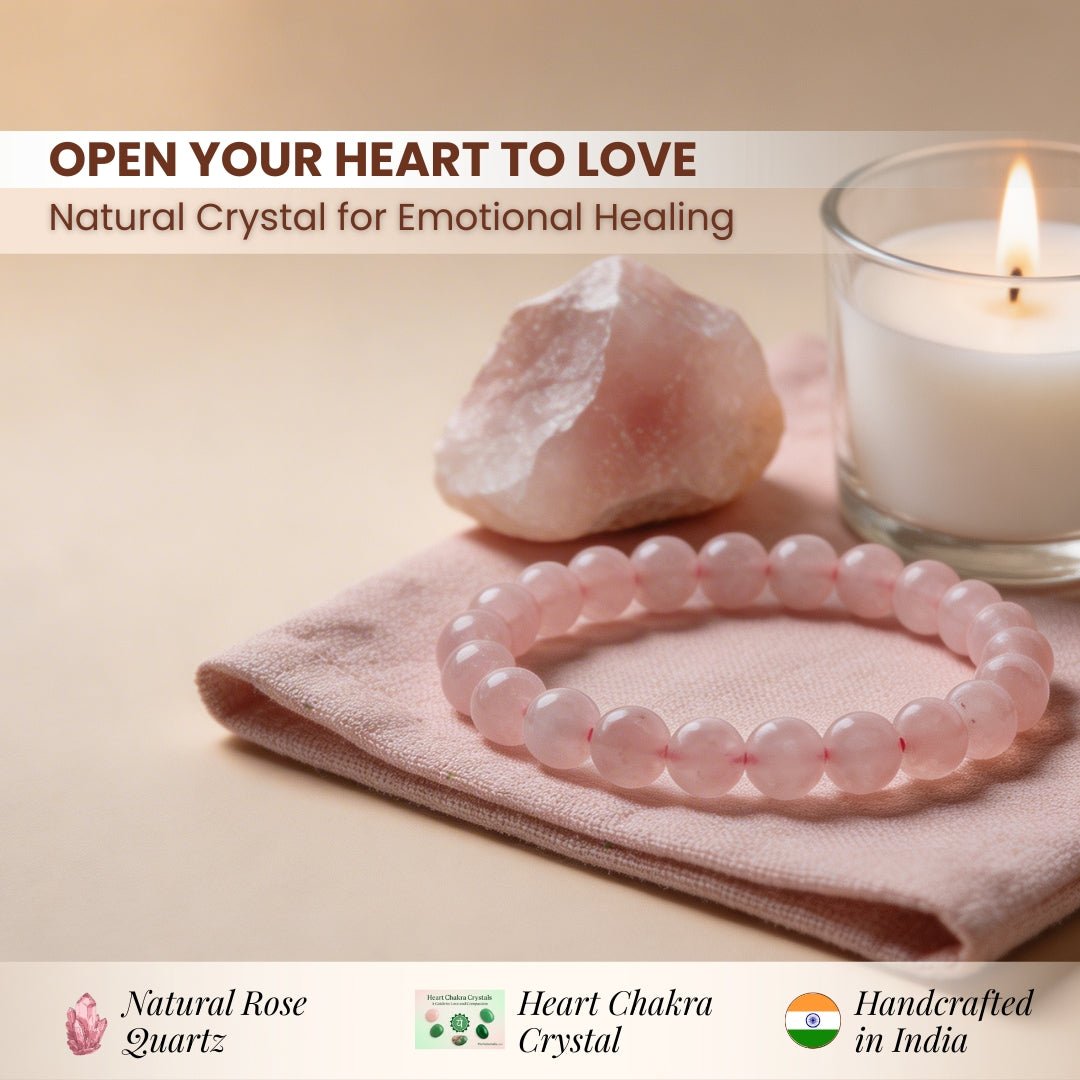 Natural Pink Rose Quartz Bracelet To Attract Love, Relationship & Marriage - plusvalueindia