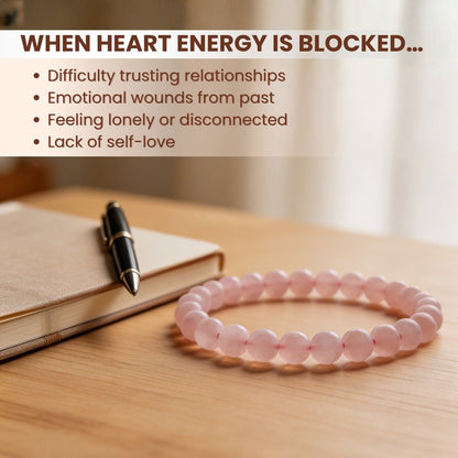 Natural Pink Rose Quartz Bracelet To Attract Love, Relationship & Marriage - plusvalueindia