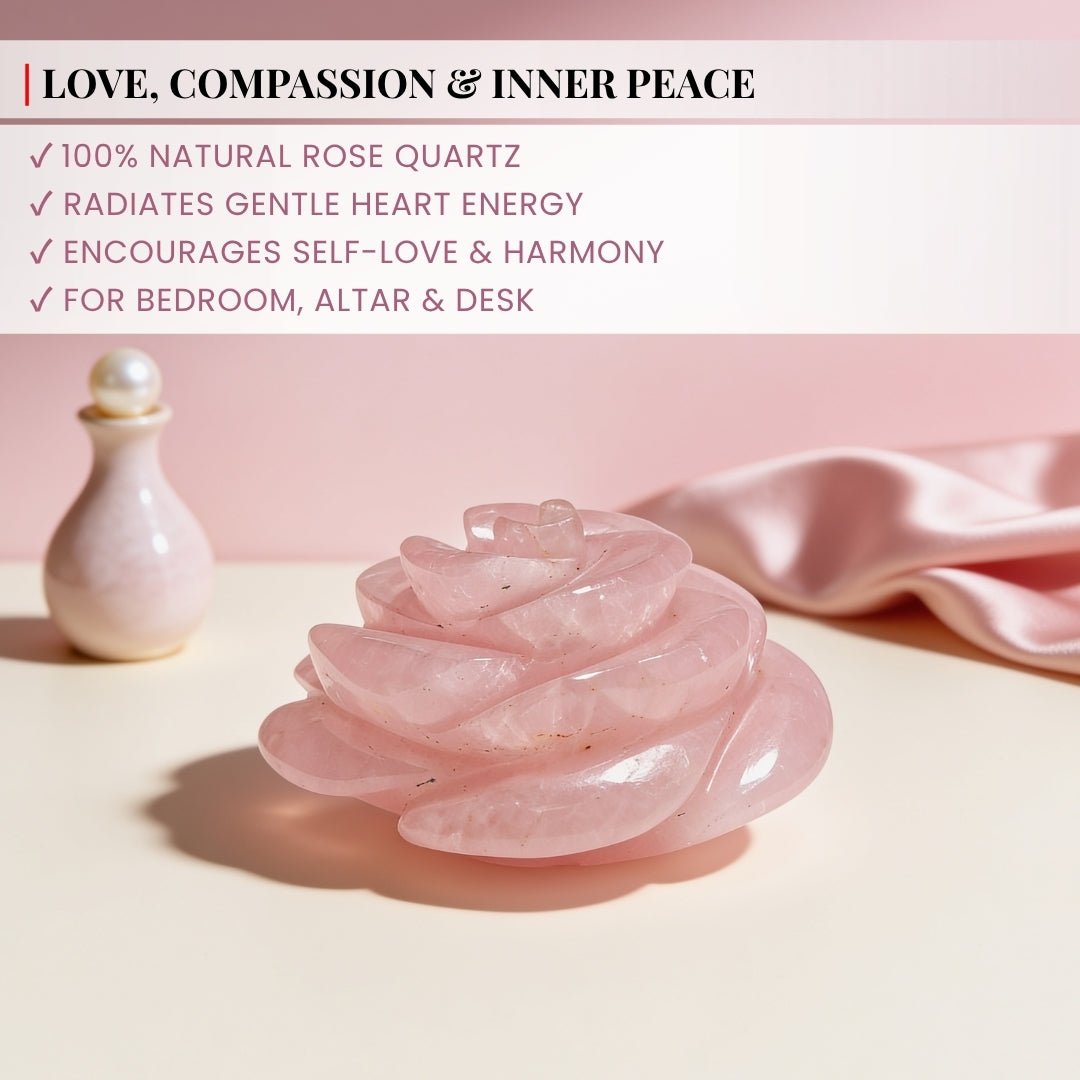 Smooth flat base design engineered for balanced resting on dressing tables, bedside nightstands, or meditation altars