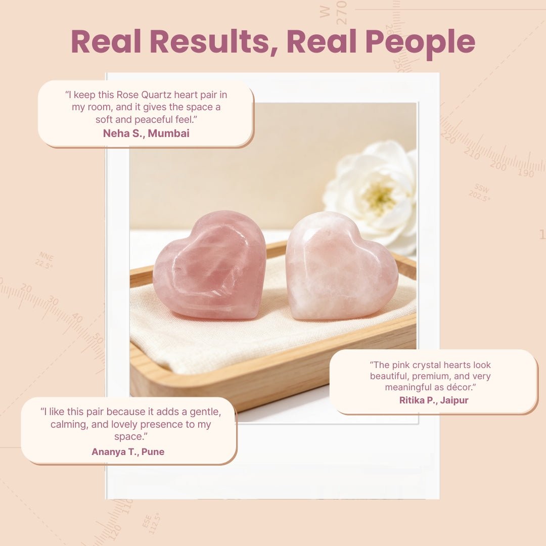 Rose Quartz Heart - Love, Relationship, Harmony & Marriage Delays - plusvalueindia
