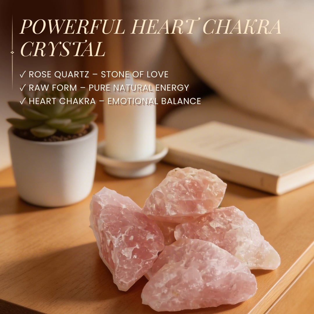 Natural Pink Rose Quartz Raw Rock Stones Chunks Rough for Love, Relationship, Marriage Delay, Happy Married Life (Keep in South - West Corner of Bedroom) - plusvalueindia