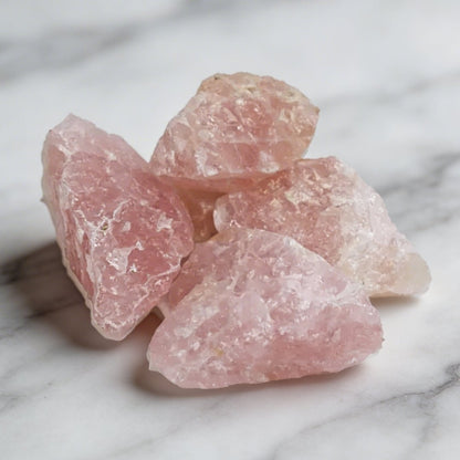 Natural Pink Rose Quartz Raw Rock Stones Chunks Rough for Love, Relationship, Marriage Delay, Happy Married Life (Keep in South - West Corner of Bedroom) - plusvalueindia