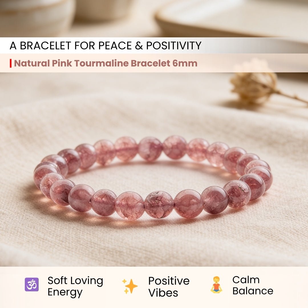 Pink Tourmaline Bracelet | Stylish Charm Crystal Bracelet - plusvalueindia