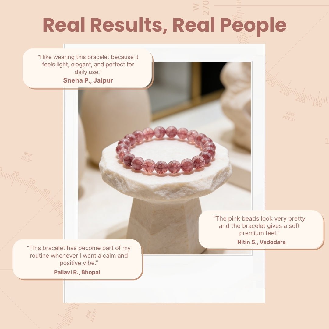 Pink Tourmaline Bracelet | Stylish Charm Crystal Bracelet - plusvalueindia