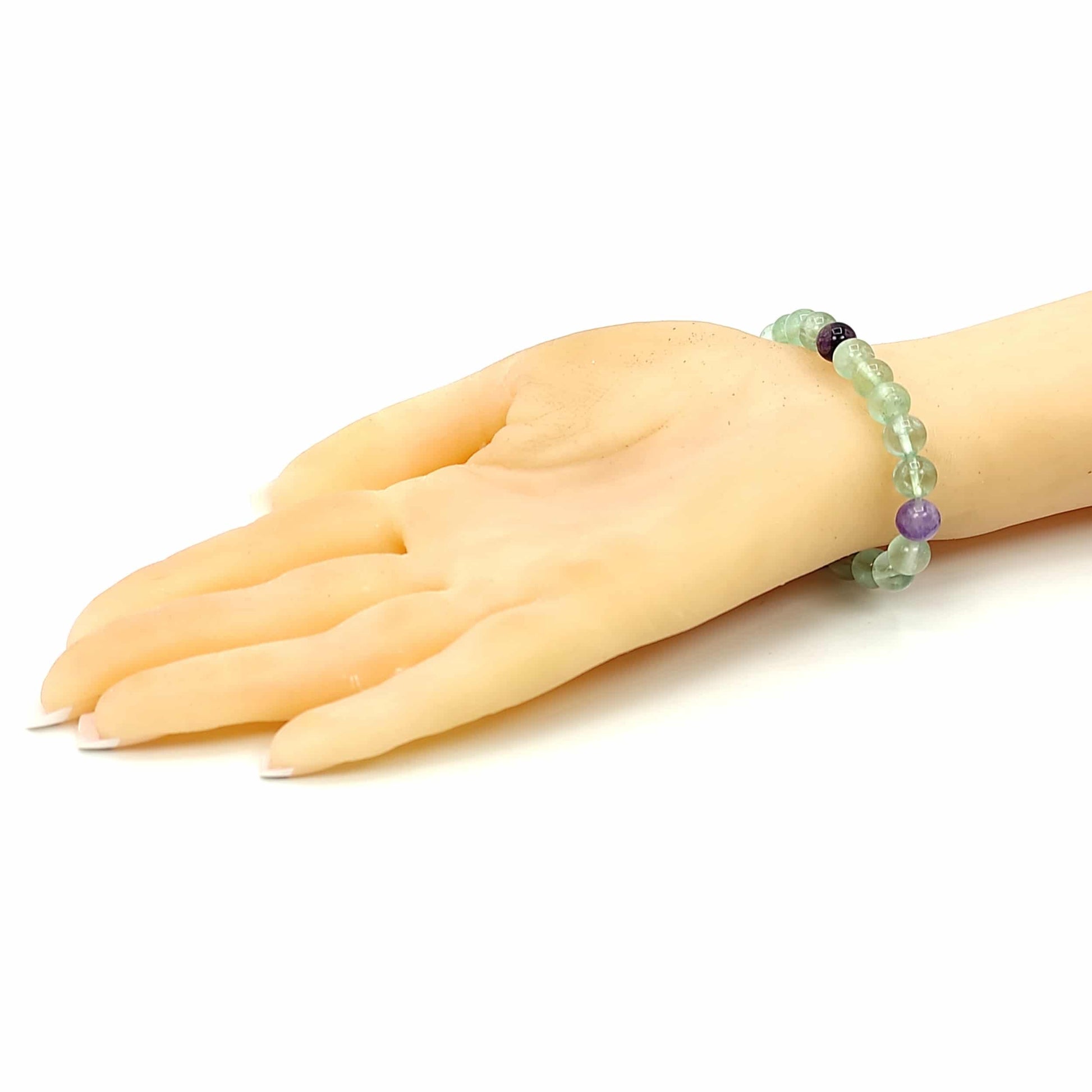 Natural Rainbow Fluorite Crystal Bracelet