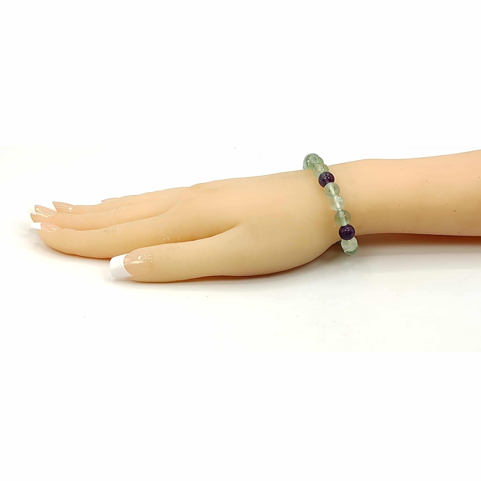 Natural Rainbow Fluorite Crystal Bracelet