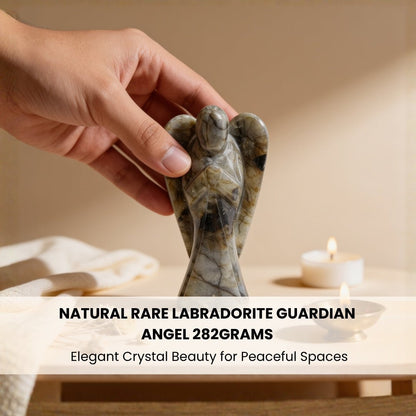 Labradorite Angel Guardian Crystal [Hand Carved] - plusvalueindia