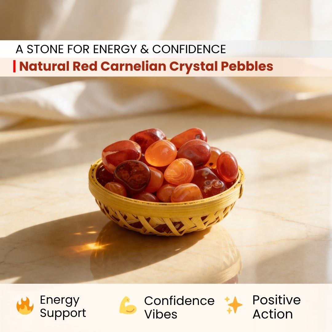 Natural Red Carnelian Crystal Pebbles Tumbled Stones for Vastu Fengshui Aura Chakra Reiki Healing - plusvalueindia