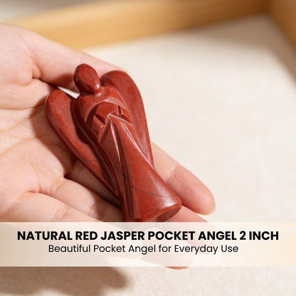 Red Jasper Angel Guardian Vastu Fengshui Aura Chakra Reiki,Healing Crystal Therapy - plusvalueindia