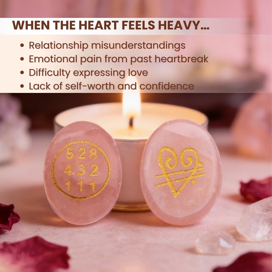 Natural Rose Quartz Crystal Stone with Switch Word & Zibu Symbol for Love & Realtionship Reiki Healing - 1pc - plusvalueindia