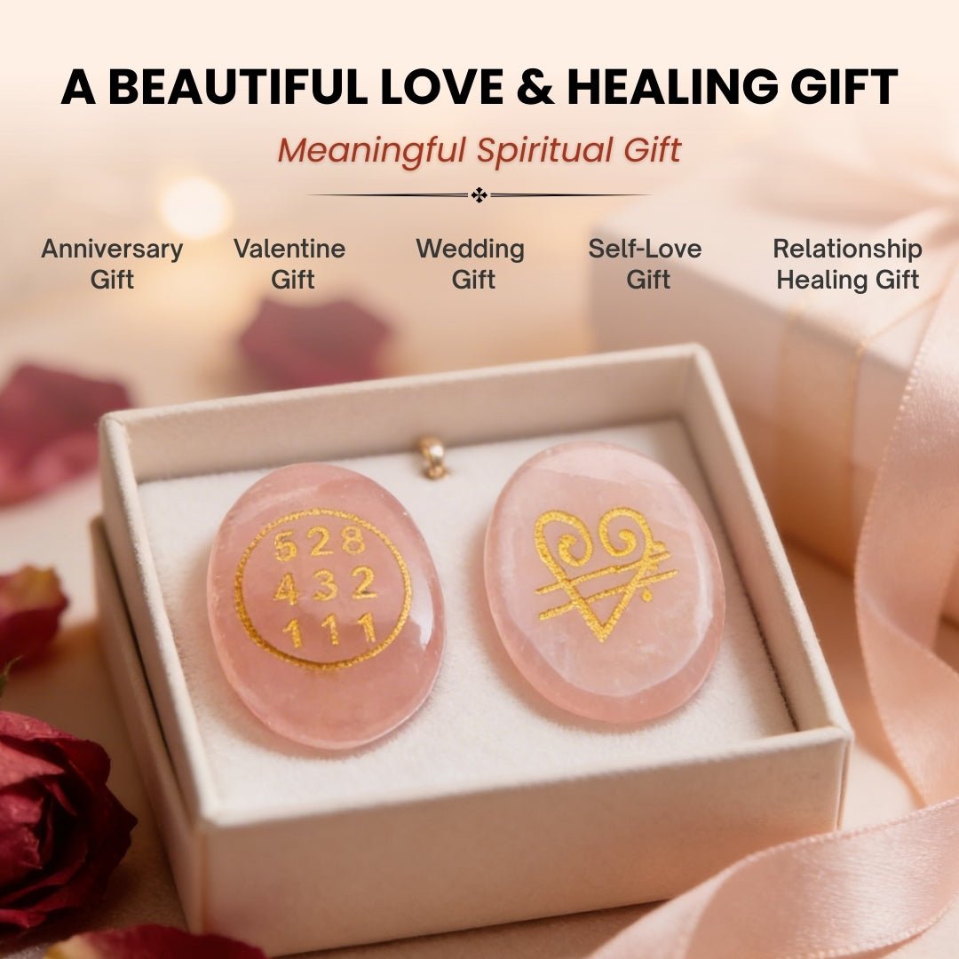 Natural Rose Quartz Crystal Stone with Switch Word & Zibu Symbol for Love & Realtionship Reiki Healing - 1pc - plusvalueindia