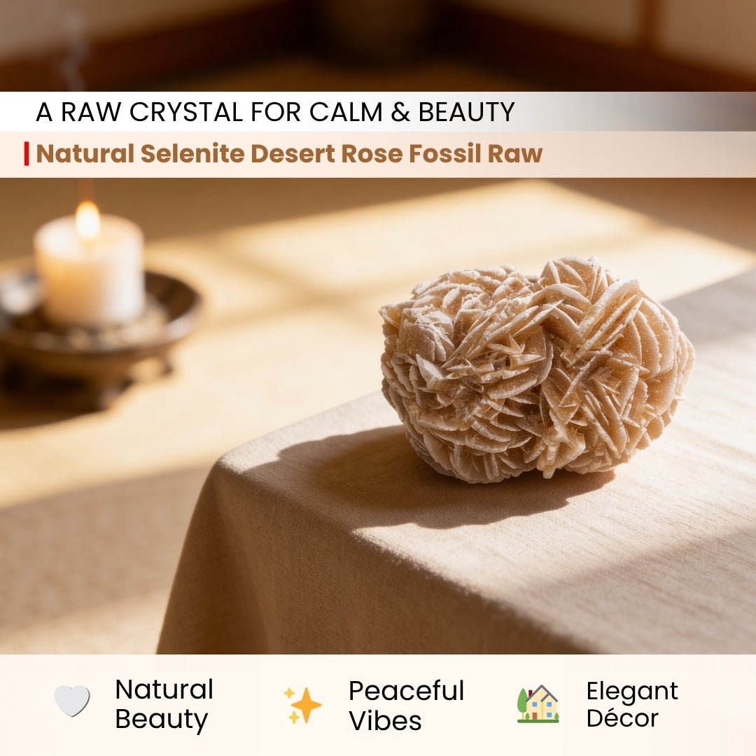 Selenite Desert Rose Stone Personal Reiki Healing Crystal Products - plusvalueindia
