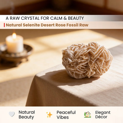 Selenite Desert Rose Stone Personal Reiki Healing Crystal Products - plusvalueindia