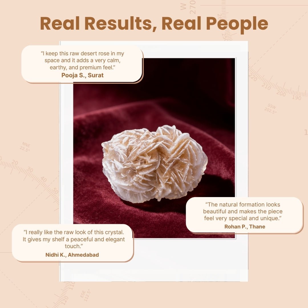 Selenite Desert Rose Stone Personal Reiki Healing Crystal Products - plusvalueindia
