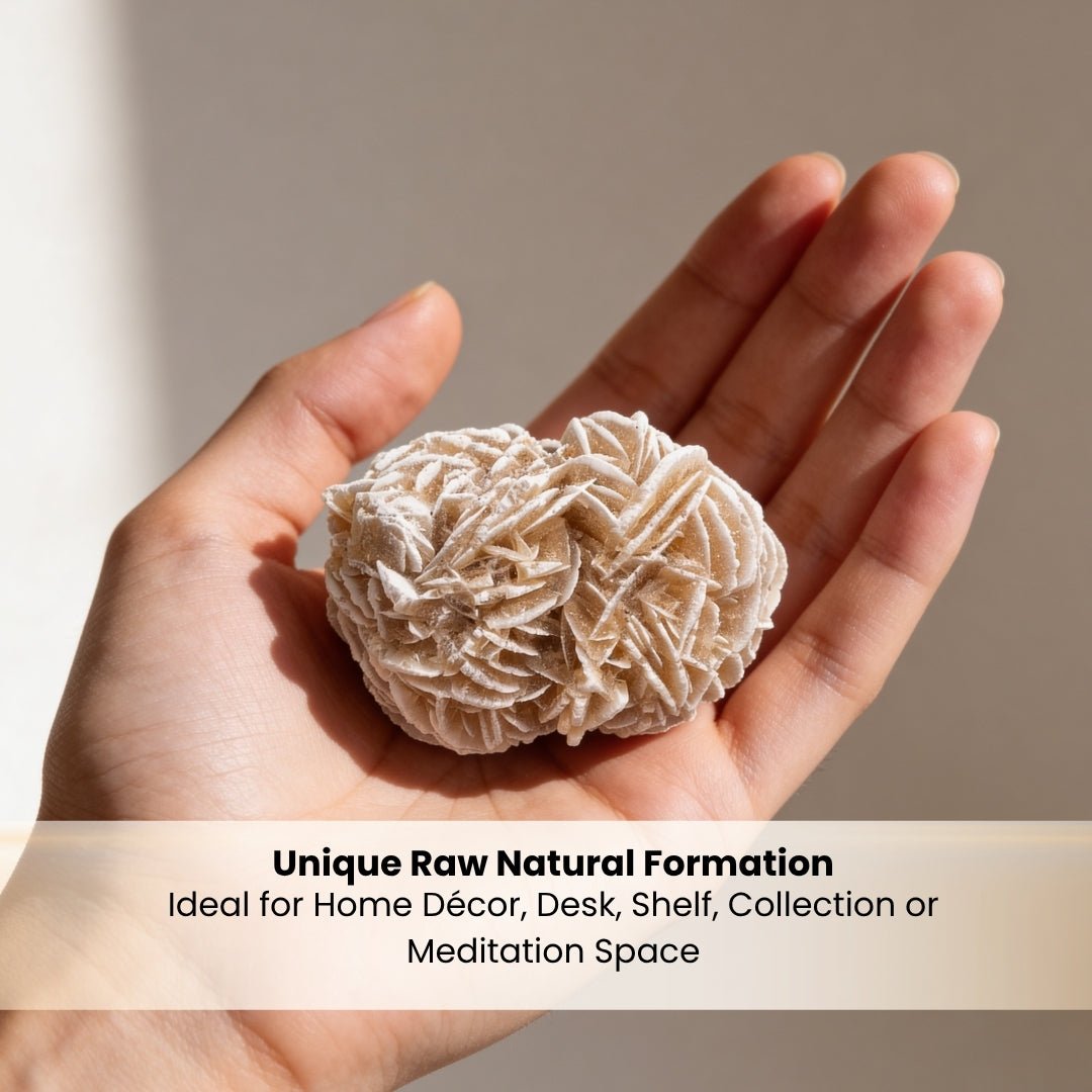Selenite Desert Rose Stone Personal Reiki Healing Crystal Products - plusvalueindia