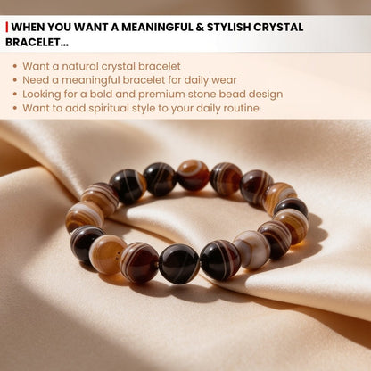 Natural Sulemani Hakik Crystal Stone Bracelet for Protection [Energized] - plusvalueindia