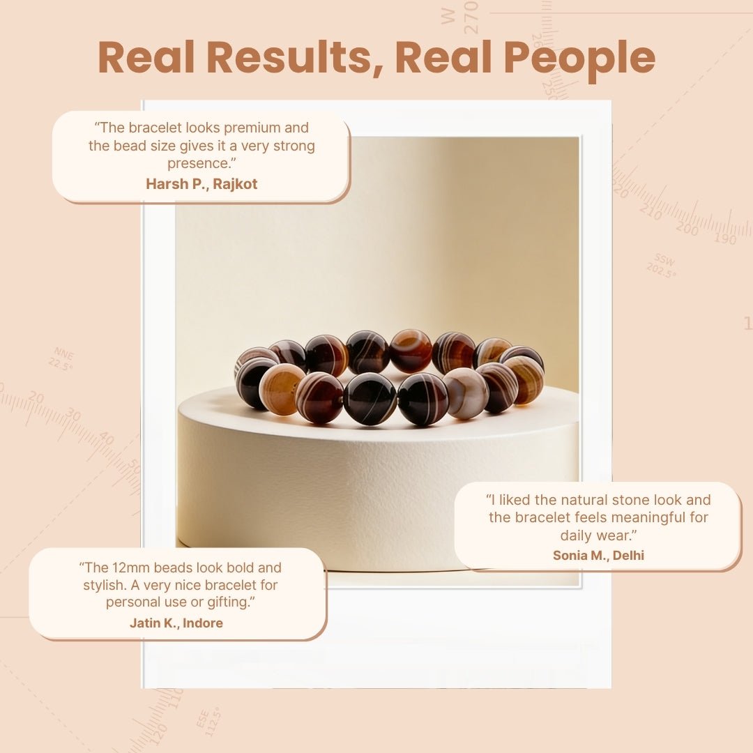 Natural Sulemani Hakik Crystal Stone Bracelet for Protection [Energized] - plusvalueindia