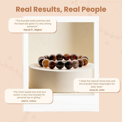 Natural Sulemani Hakik Crystal Stone Bracelet for Protection [Energized] - plusvalueindia
