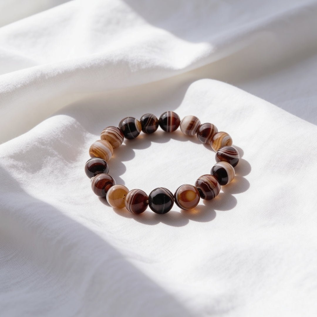 Natural Sulemani Hakik Crystal Stone Bracelet for Protection [Energized] - plusvalueindia