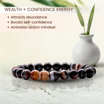 Natural Sulemani Hakik Crystal Stone Bracelet for Protection [Energized] - plusvalueindia