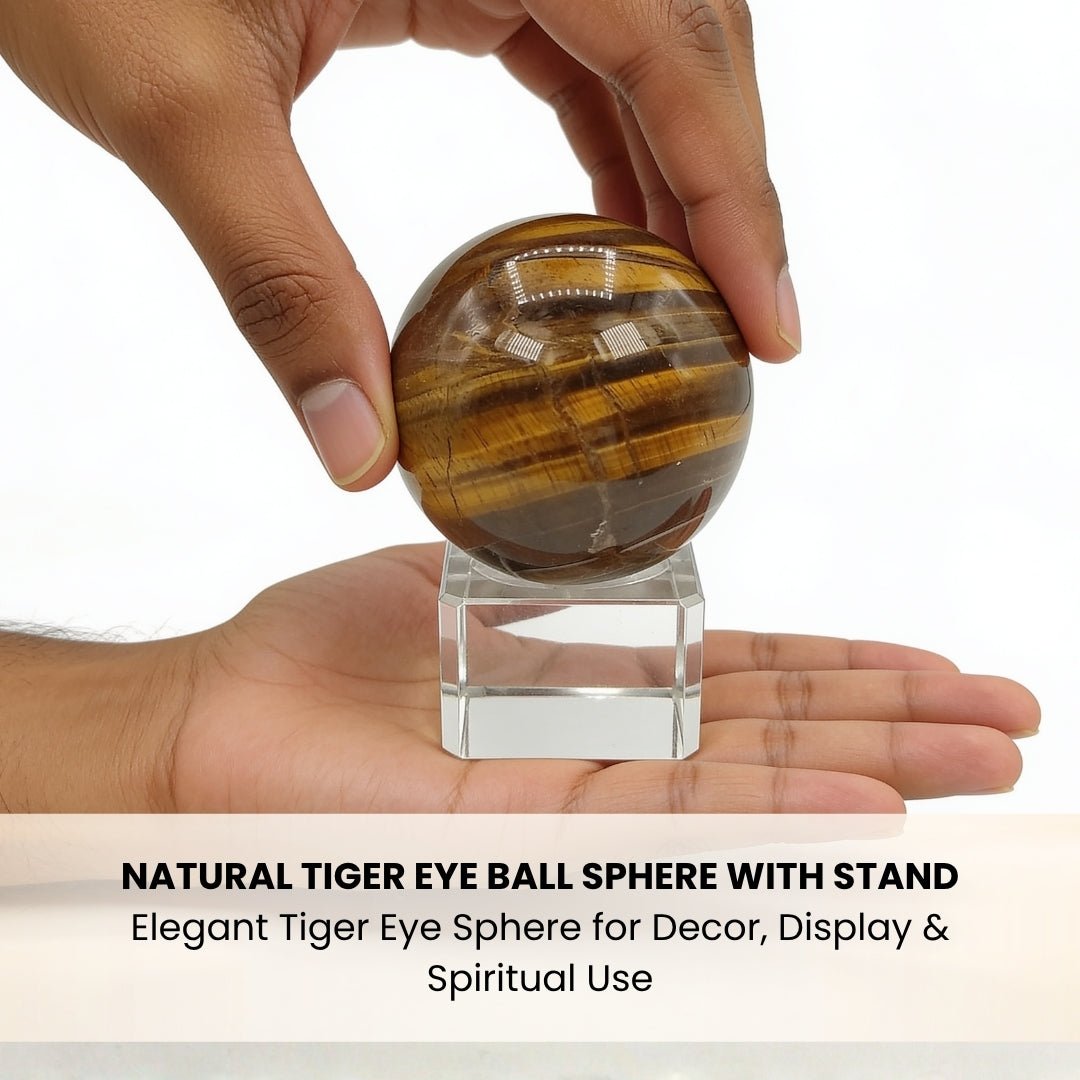 natural tiger eye sphere weighing approximately 100 to 200 gm