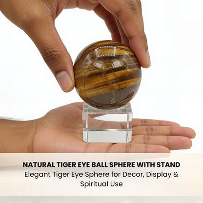 natural tiger eye sphere weighing approximately 100 to 200 gm