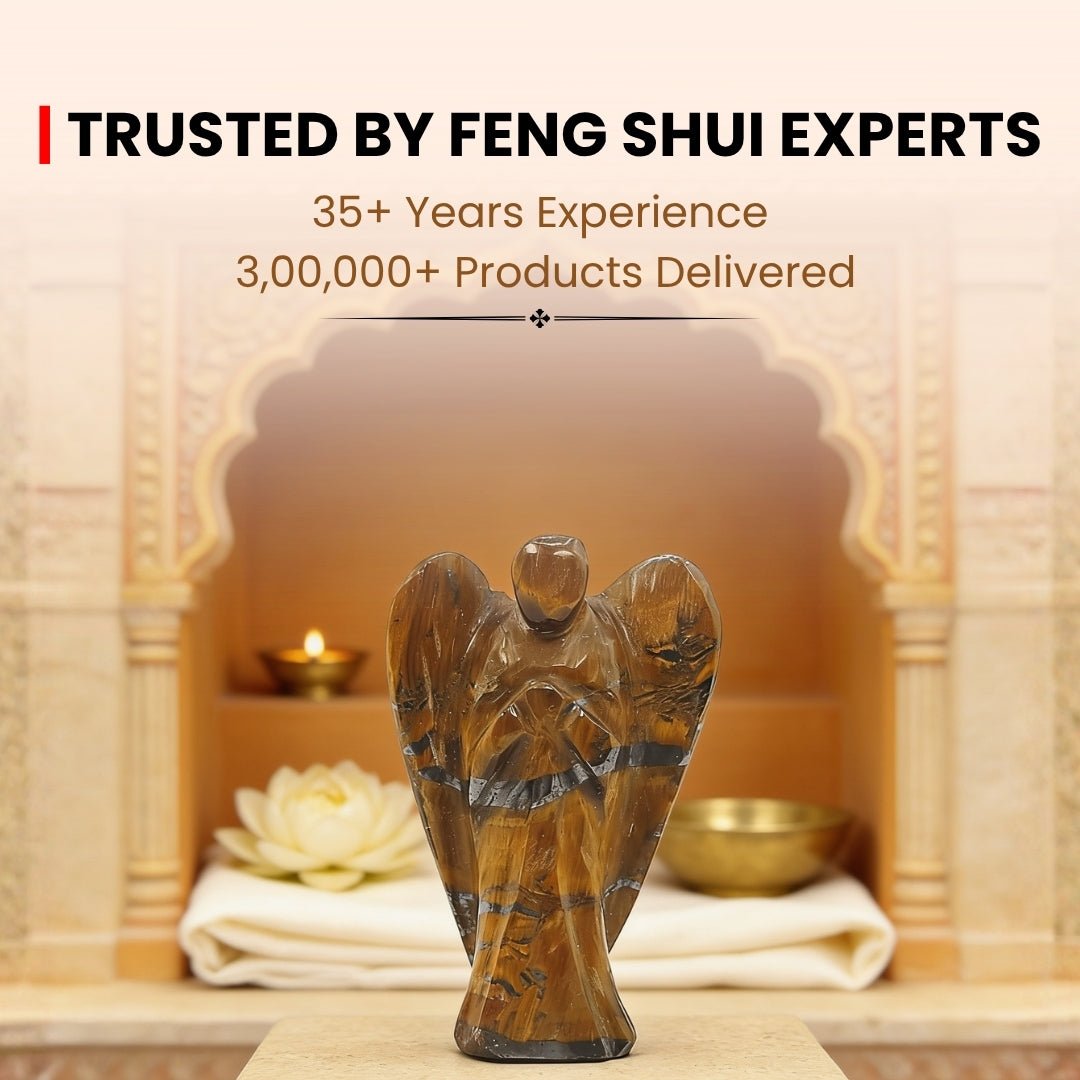 Natural Tiger Eye Angel – Protection, Grounding, and Courage - plusvalueindia