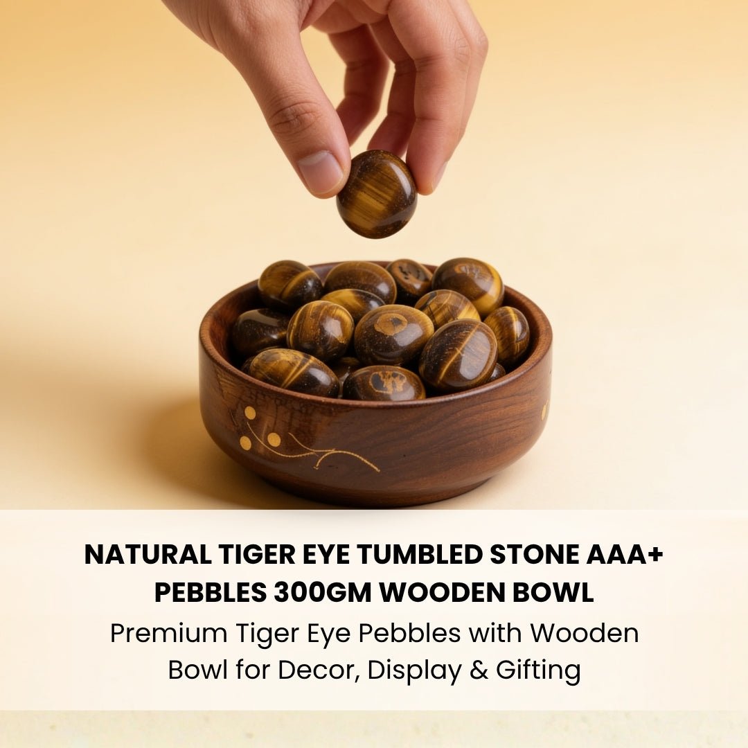 single tiger eye pebble showing its reflective golden-brown sheen