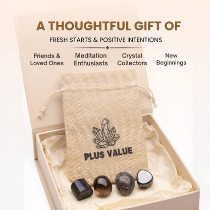 Compact Negativity Nixer crystal pouch being placed into pocket and everyday tote bag for on-the-go aura protection