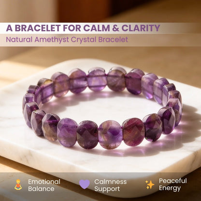 New Amethyst Bracelet For Students Education Memory, Concentration - plusvalueindia
