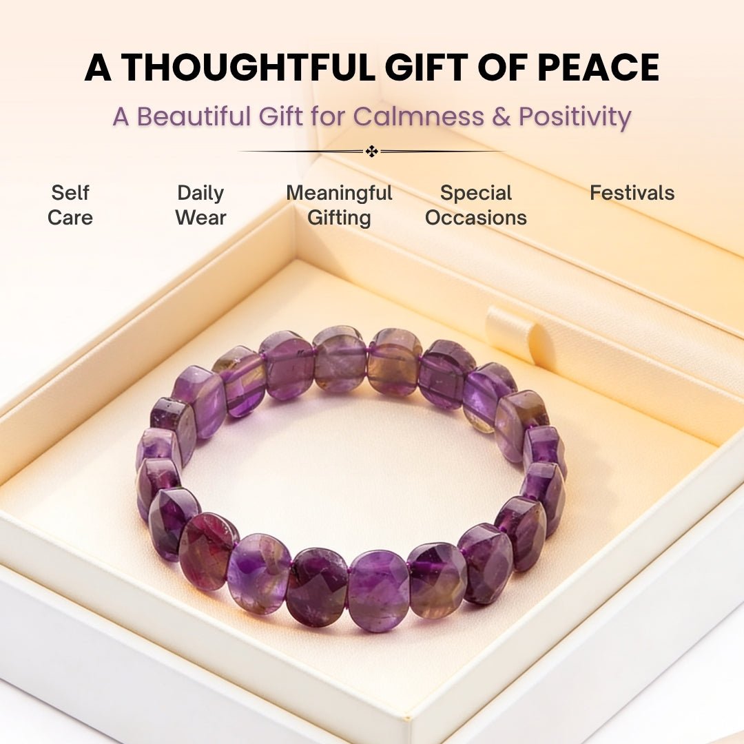 New Amethyst Bracelet For Students Education Memory, Concentration - plusvalueindia