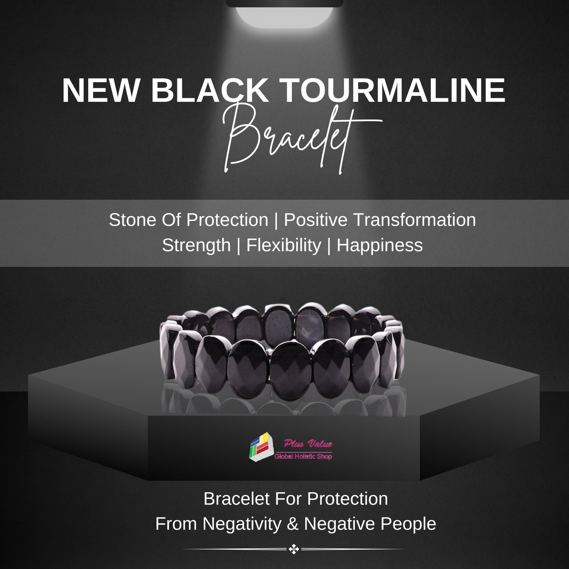 new black tourmaline bracelet